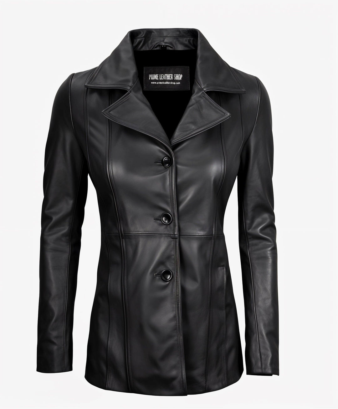 Jessica Alba Black Leather Coat | Leather Jackets AU Primeleathershop