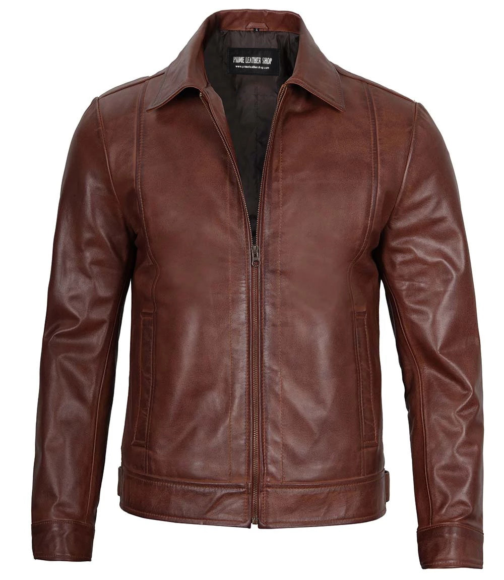 Motorcycle Brown Biker Leather Jacket | Leather Jackets AU Primeleathershop