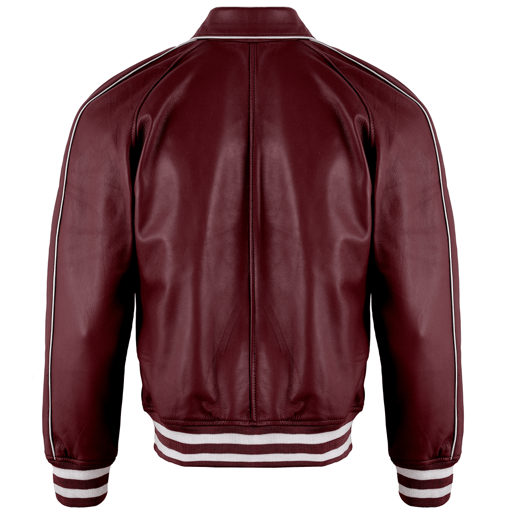 Loyola Varsity Bomber Leather Jacket | Leather Jackets AU Primeleathershop