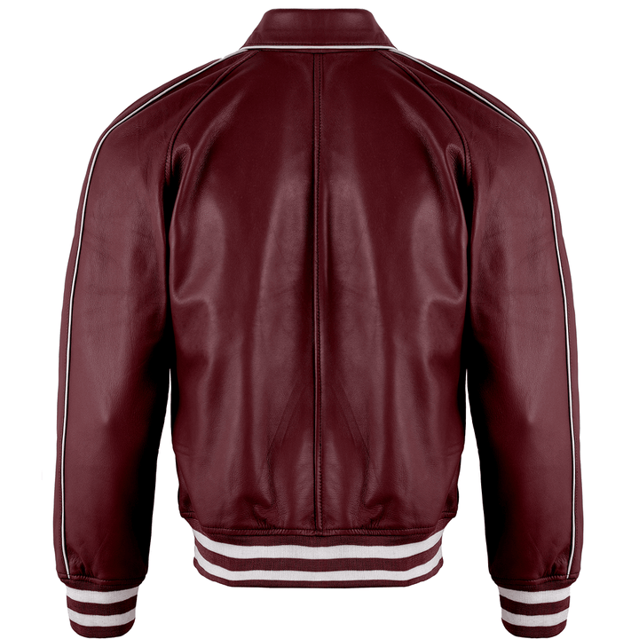 Loyola Varsity Bomber Leather Jacket | Leather Jackets AU Primeleathershop
