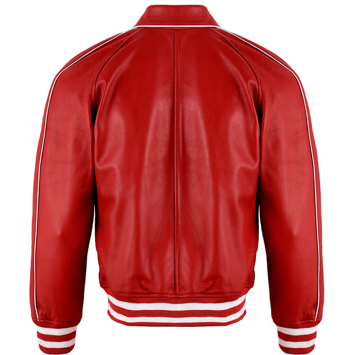 Loyola Varsity Bomber Leather Jacket | Leather Jackets AU Primeleathershop