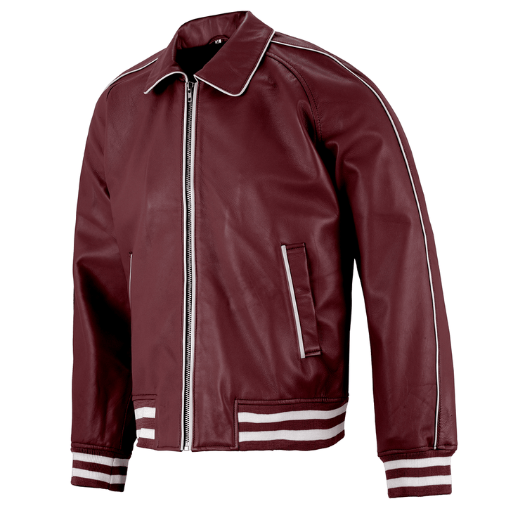 Loyola Varsity Bomber Leather Jacket | Leather Jackets AU Primeleathershop