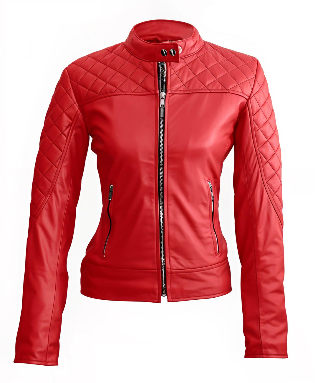 Marilyn Bomber Red Leather Jacket | Leather Jackets AU Primeleathershop
