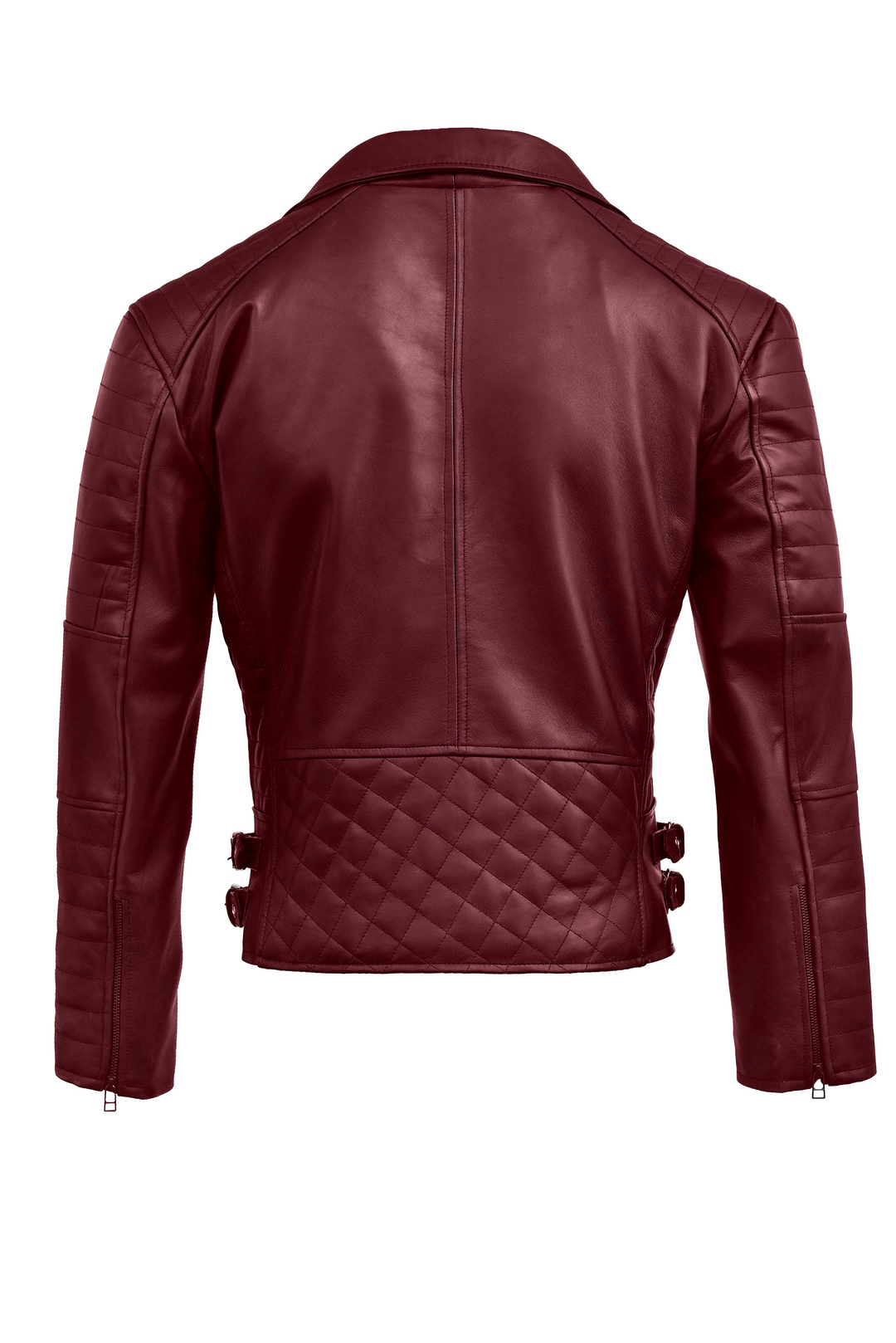 Jordan Maroon Biker Leather Jacket | Leather Jackets AU Primeleathershop
