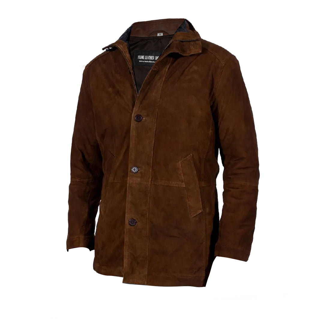 Farnham Heritage Brown Suede Coat | Leather Jackets AU Primeleathershop