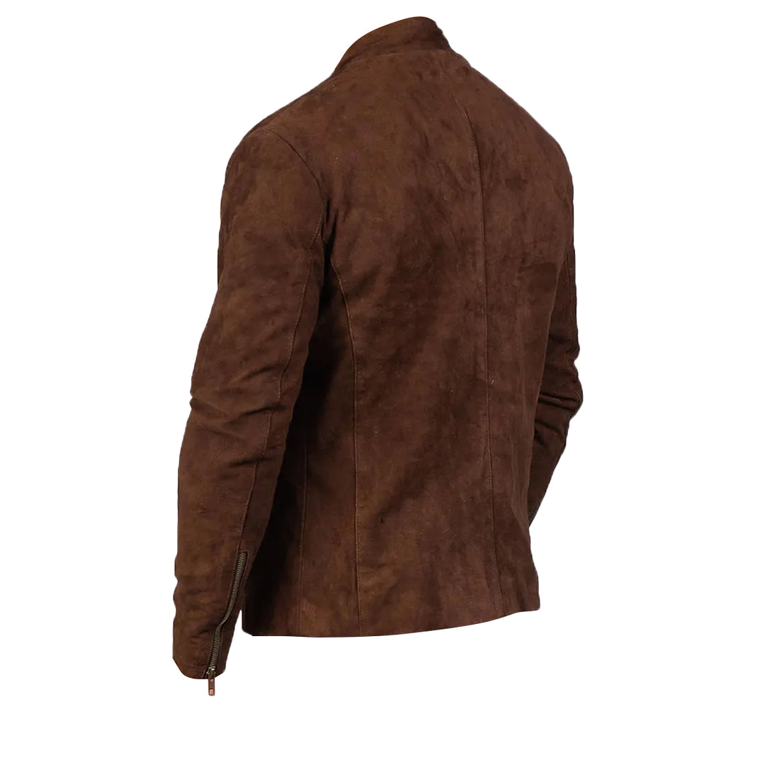 Harrington Coastal Brown Suede Jacket | Leather Jackets AU Primeleathershop