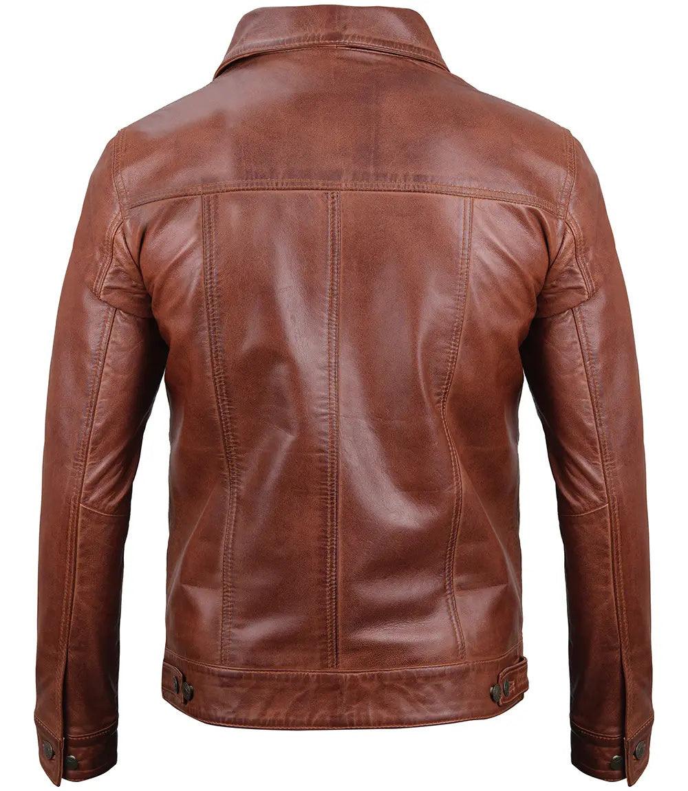 Heritage Casual Brown Leather Jacket | Leather Jackets AU Primeleathershop