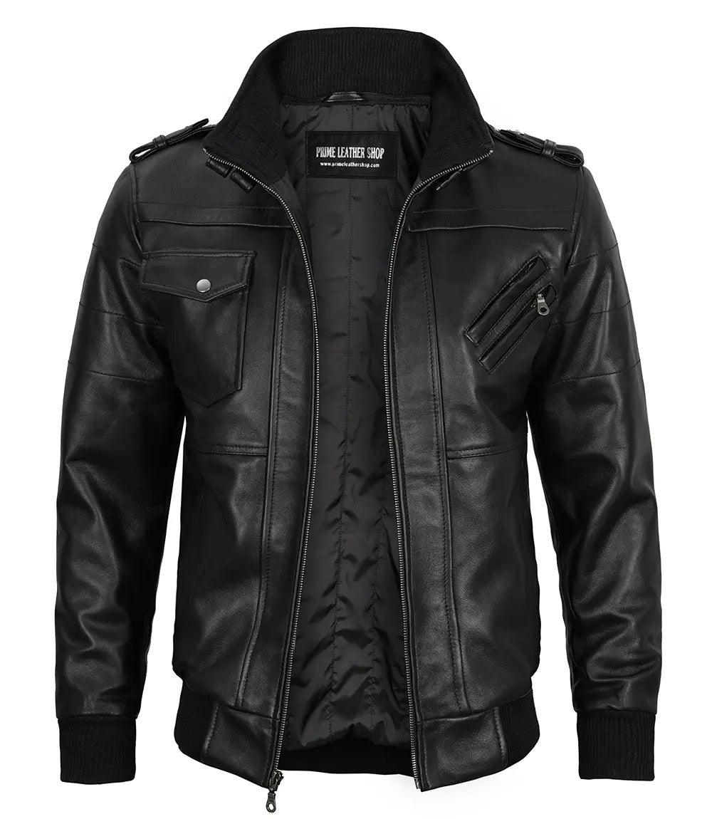 Urban Edge Hooded Leather Jacket | Leather Jackets AU Primeleathershop