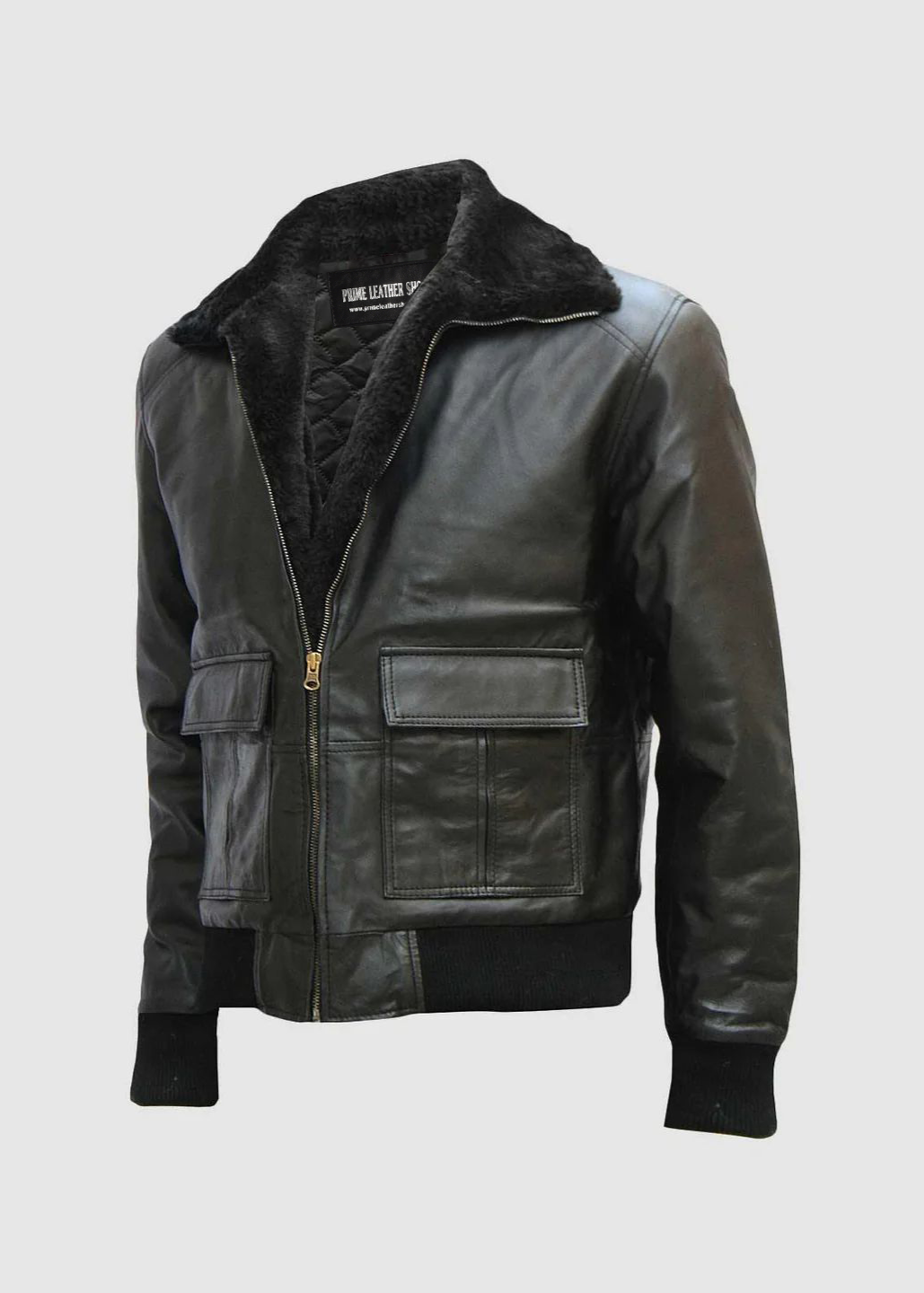 Mens Distressed Bomber Leather Jacket - Bondi Oversize | Leather Jackets AU Primeleathershop