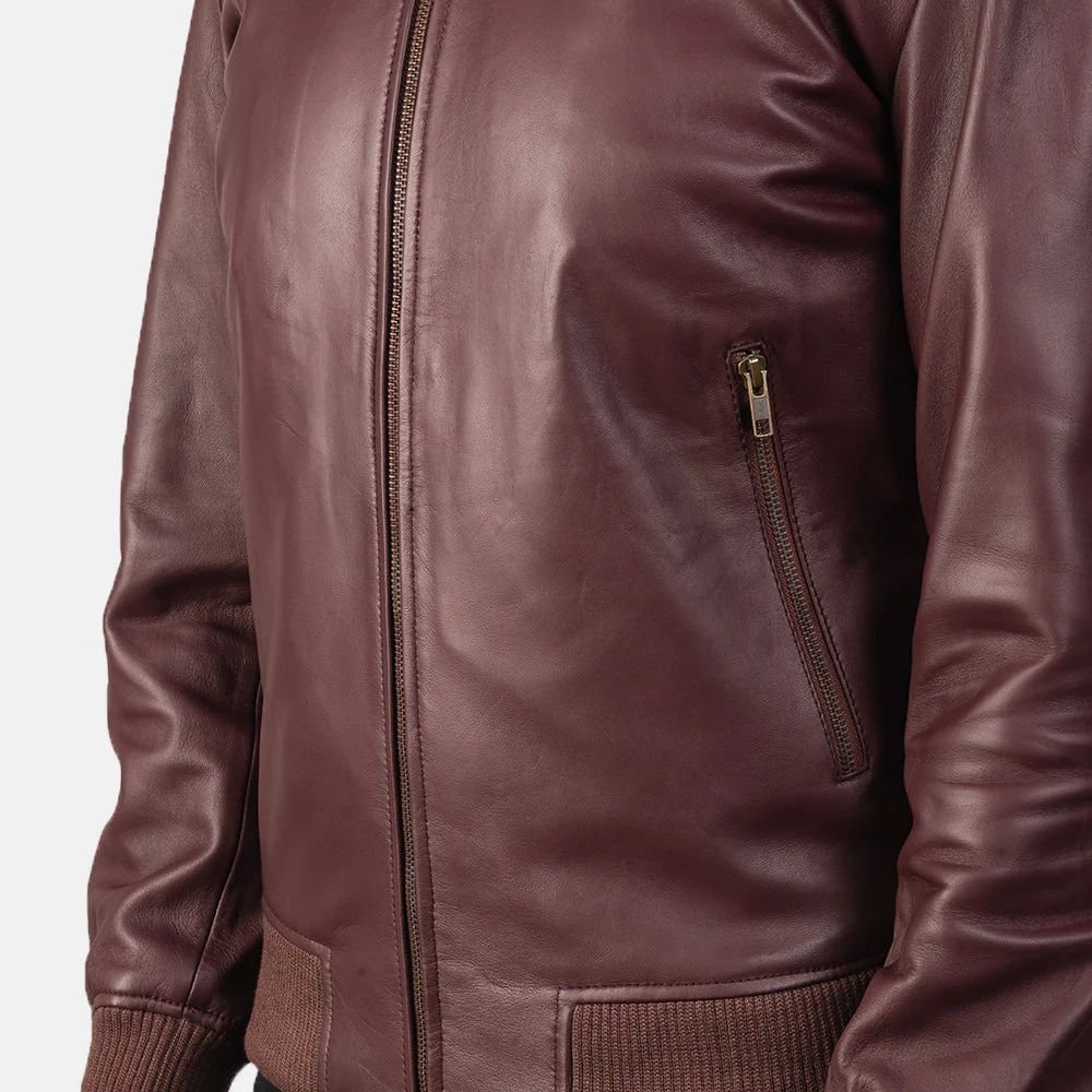 Mens Earth-Toned Bomber Leather Jacket Coastal AU | Leather Jackets AU Primeleathershop