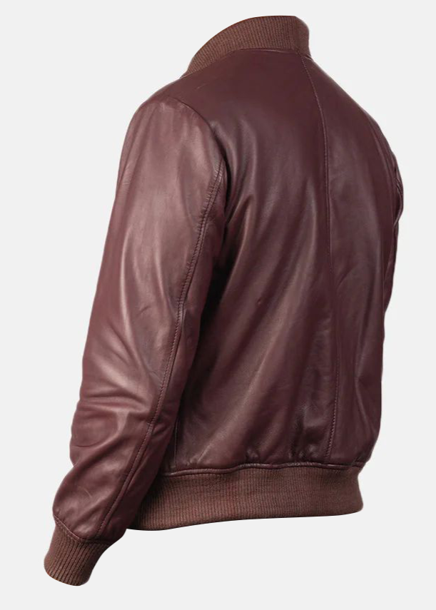 Mens Earth-Toned Bomber Leather Jacket Coastal AU | Leather Jackets AU Primeleathershop