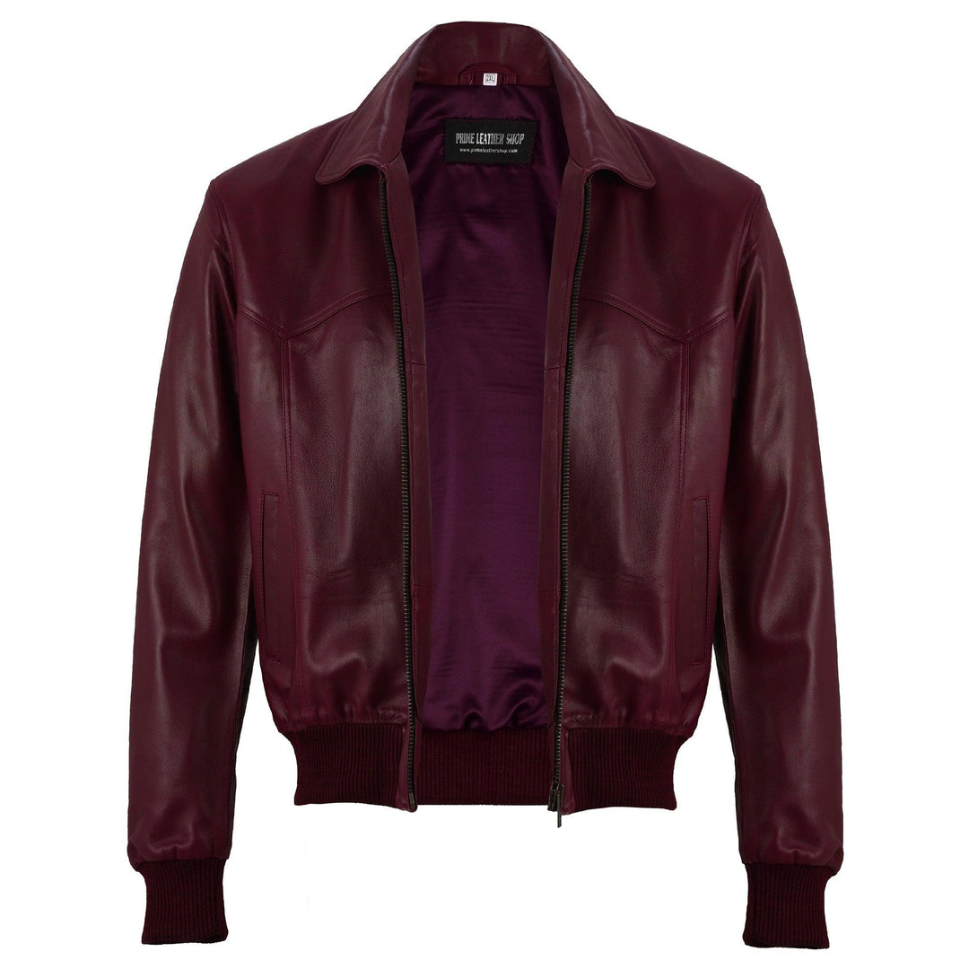 Mick Jagger Classic Bomber Leather Jacket | Leather Jackets AU Primeleathershop