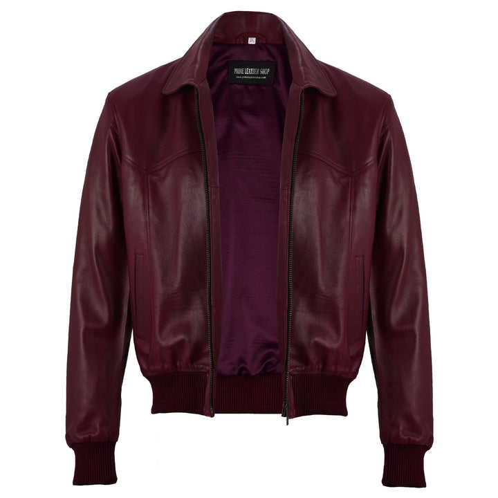 Mick Jagger Classic Bomber Leather Jacket | Leather Jackets AU Primeleathershop