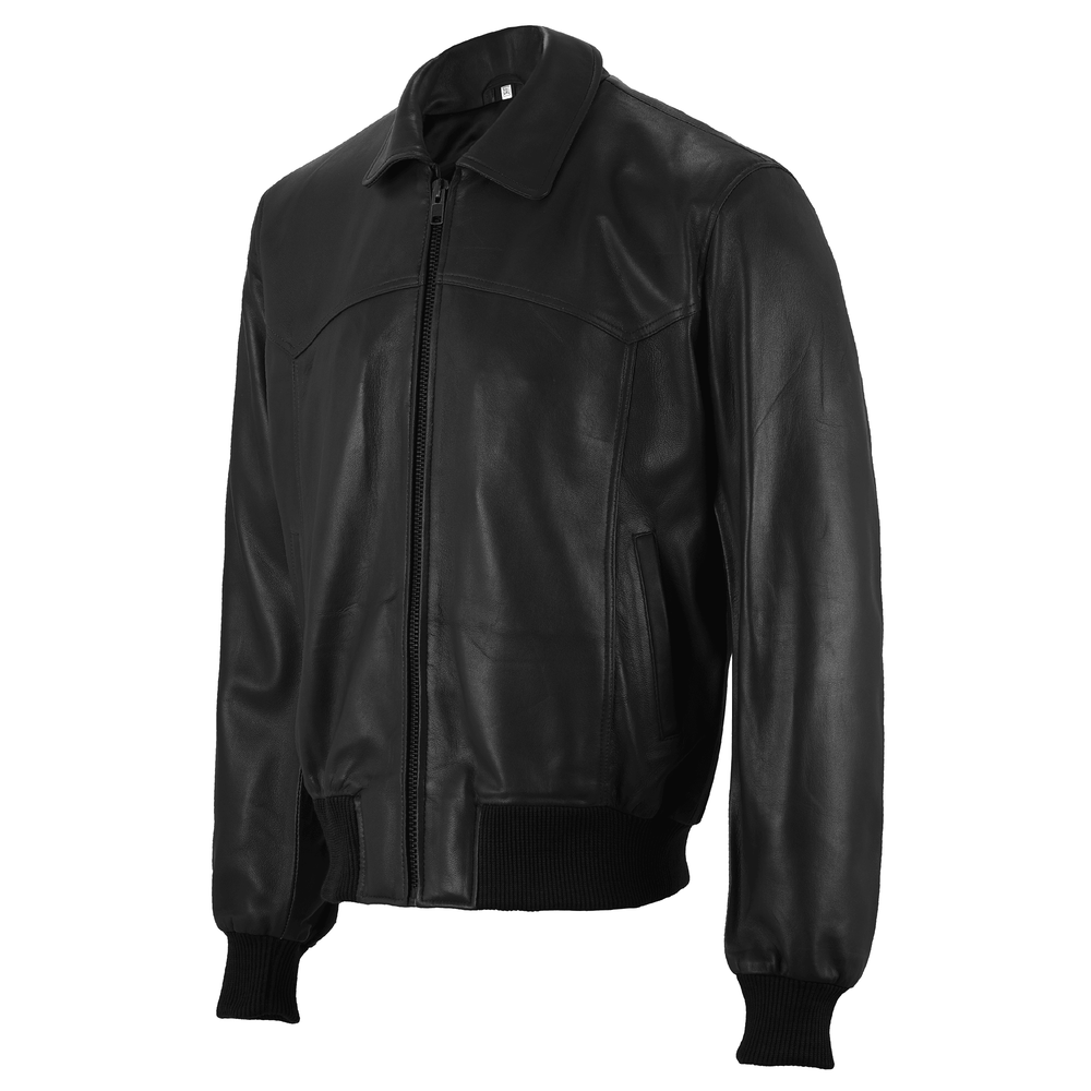 Mick Jagger Classic Bomber Leather Jacket | Leather Jackets AU Primeleathershop
