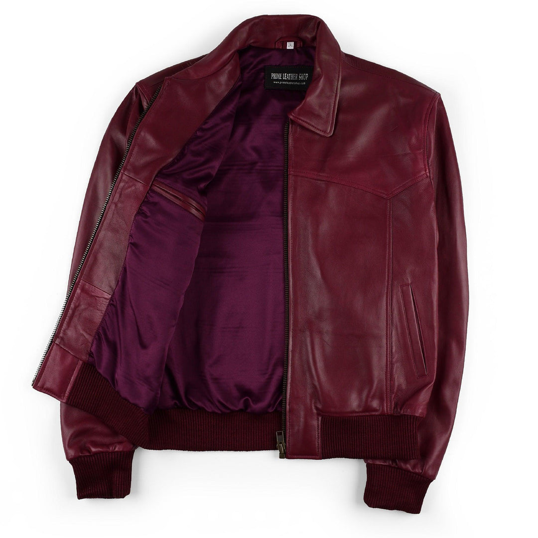 Mick Jagger Classic Bomber Leather Jacket | Leather Jackets AU Primeleathershop
