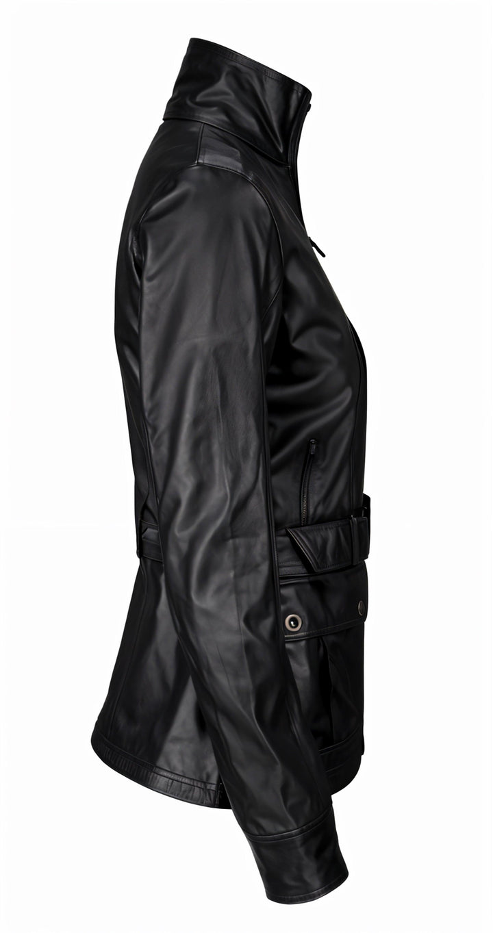 Reese Black Biker Leather Jacket | Leather Jackets AU Primeleathershop