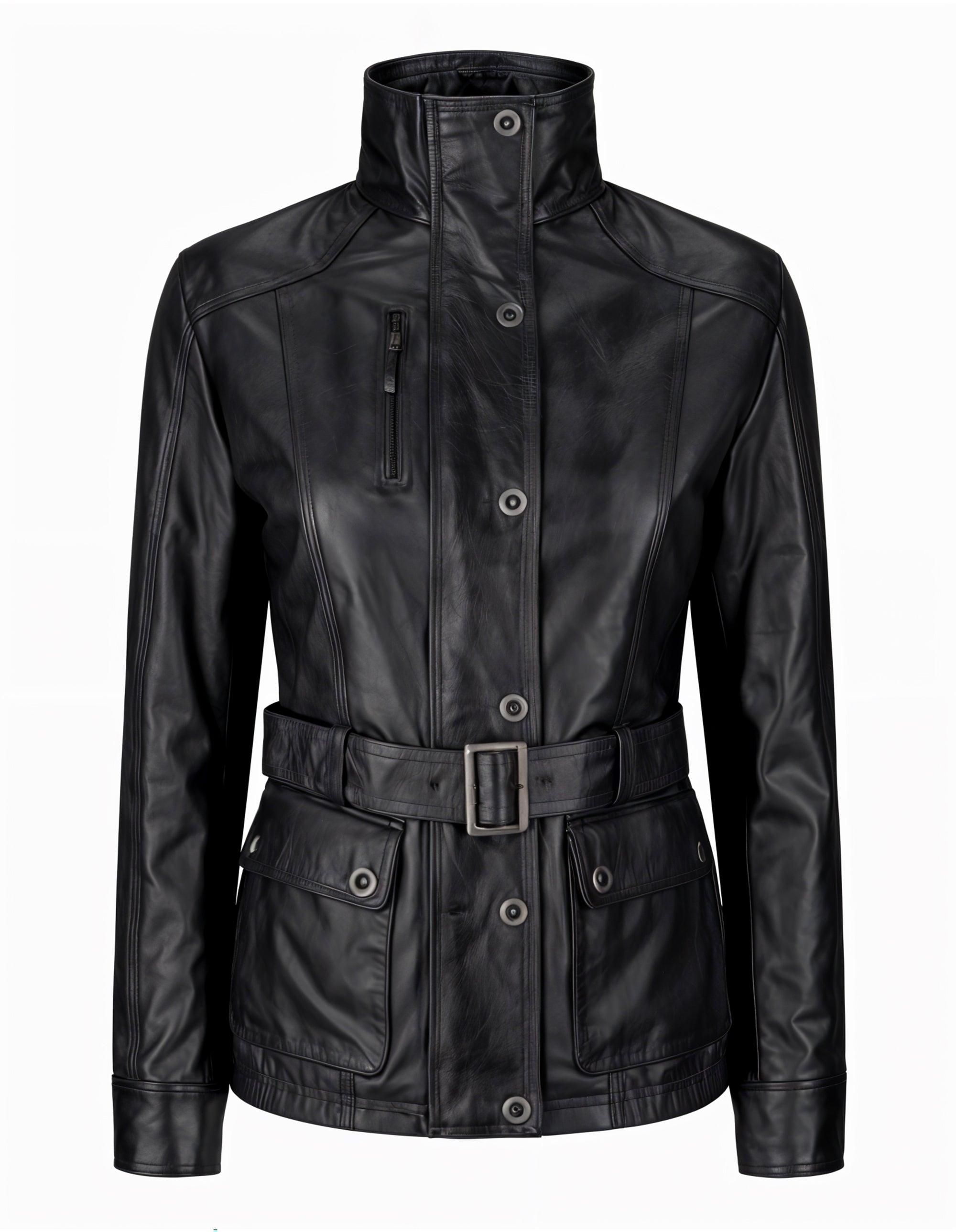 Reese Black Biker Leather Jacket | Leather Jackets AU Primeleathershop