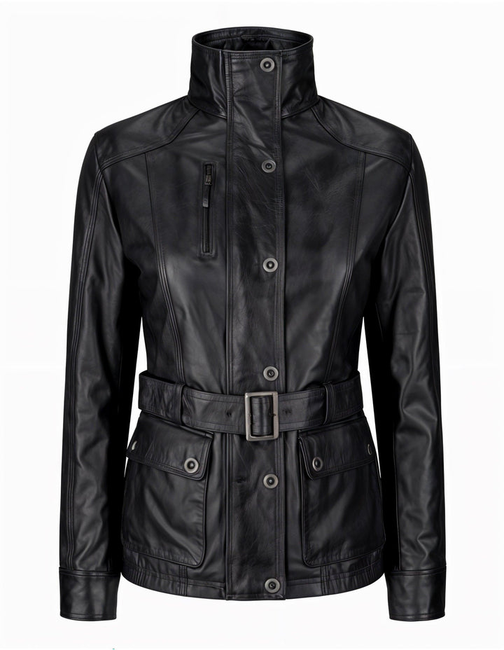 Reese Black Biker Leather Jacket | Leather Jackets AU Primeleathershop