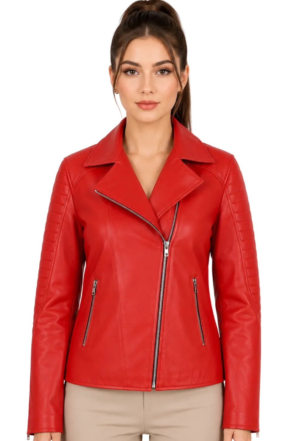 biker leather jacket women