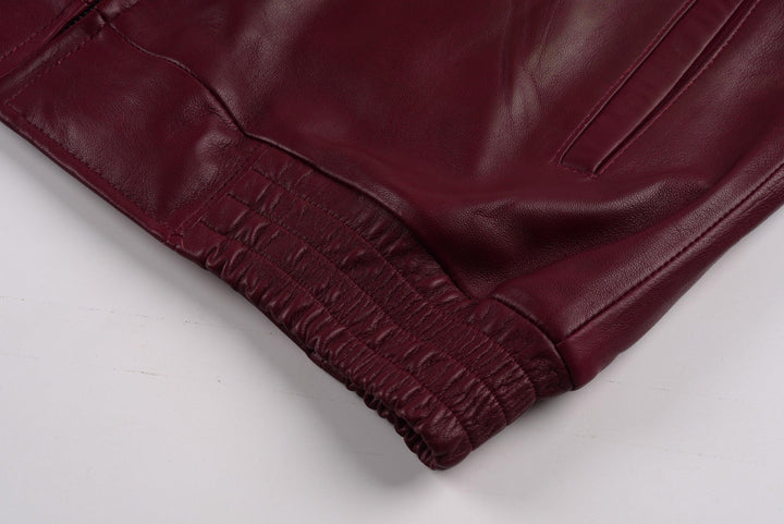 Salma H Collarless Leather Jacket | Leather Jackets AU Primeleathershop