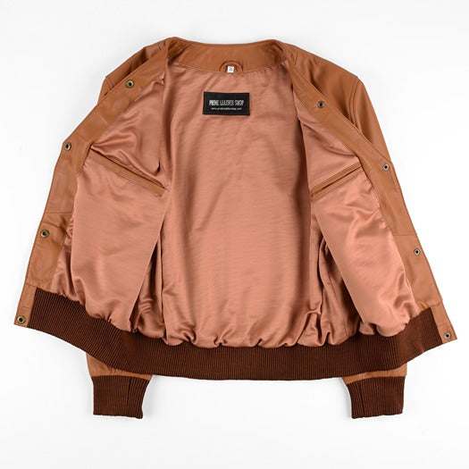 Scarlett J Classic Leather Jacket | Leather Jackets AU Primeleathershop