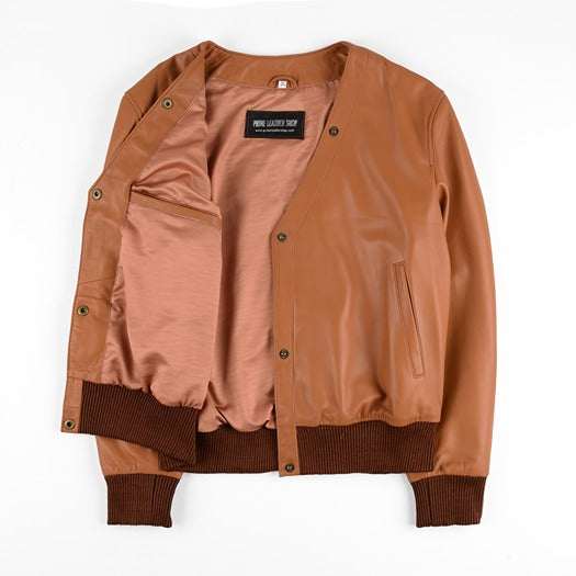 Scarlett J Classic Leather Jacket | Leather Jackets AU Primeleathershop