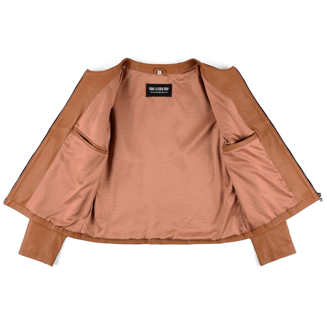 Serena W Classic Leather Jacket | Leather Jackets AU Primeleathershop