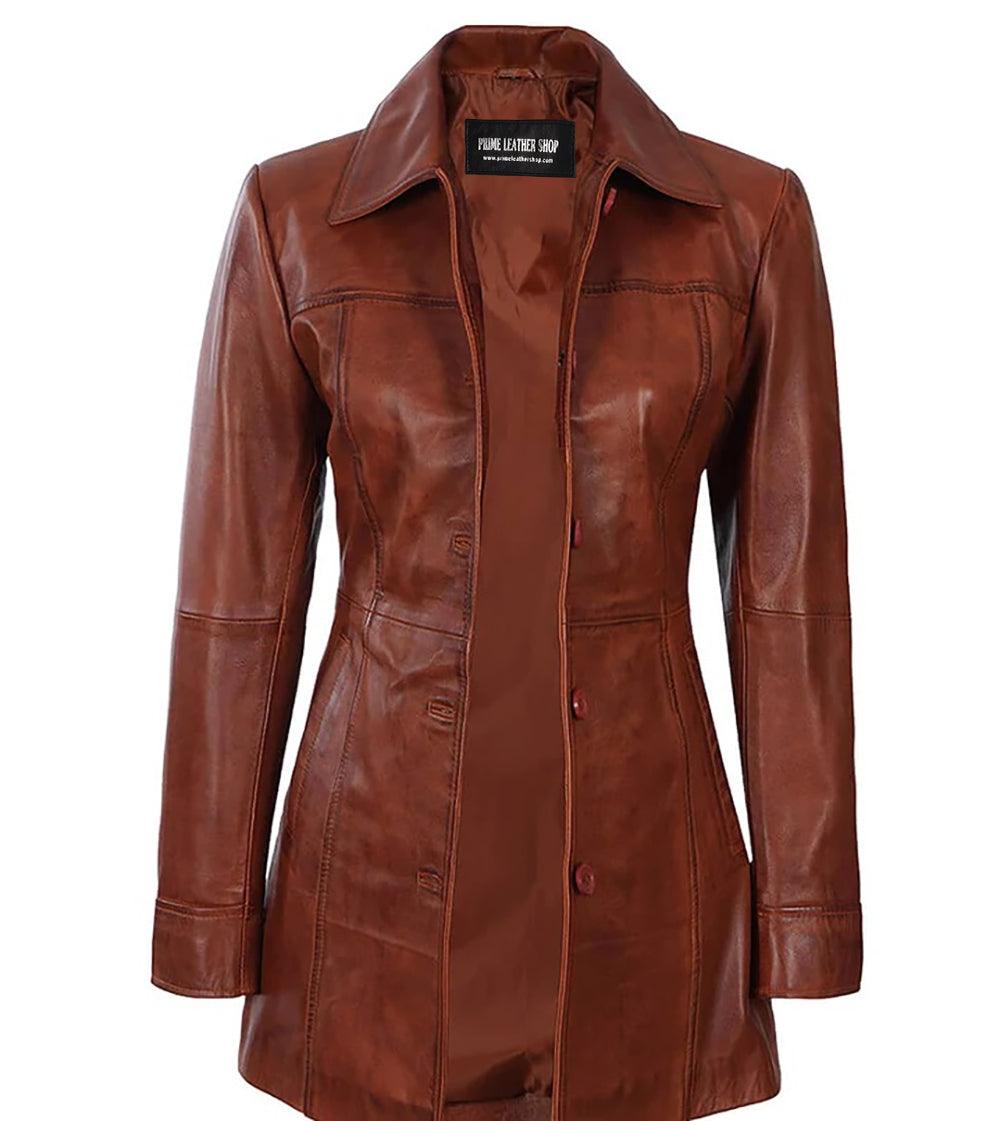 Sierra Canyon Brown Leather Coat | Leather Jackets AU Primeleathershop