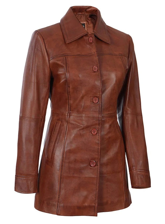 Sierra Canyon Brown Leather Coat | Leather Jackets AU Primeleathershop
