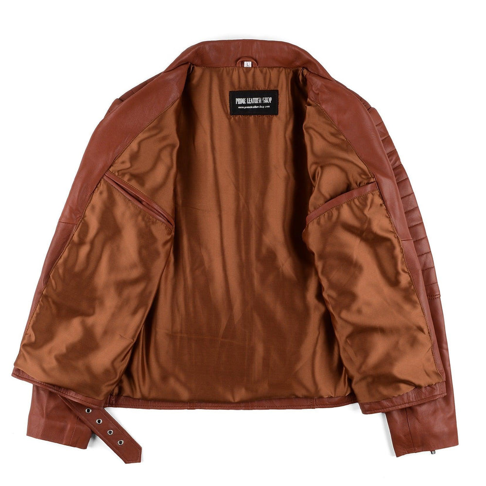Taylor S Brown Leather Biker Jacket | Leather Jackets AU Primeleathershop