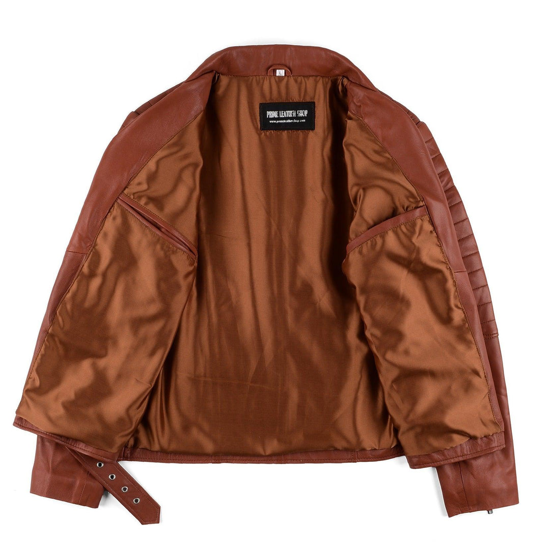 Taylor S Brown Leather Biker Jacket | Leather Jackets AU Primeleathershop