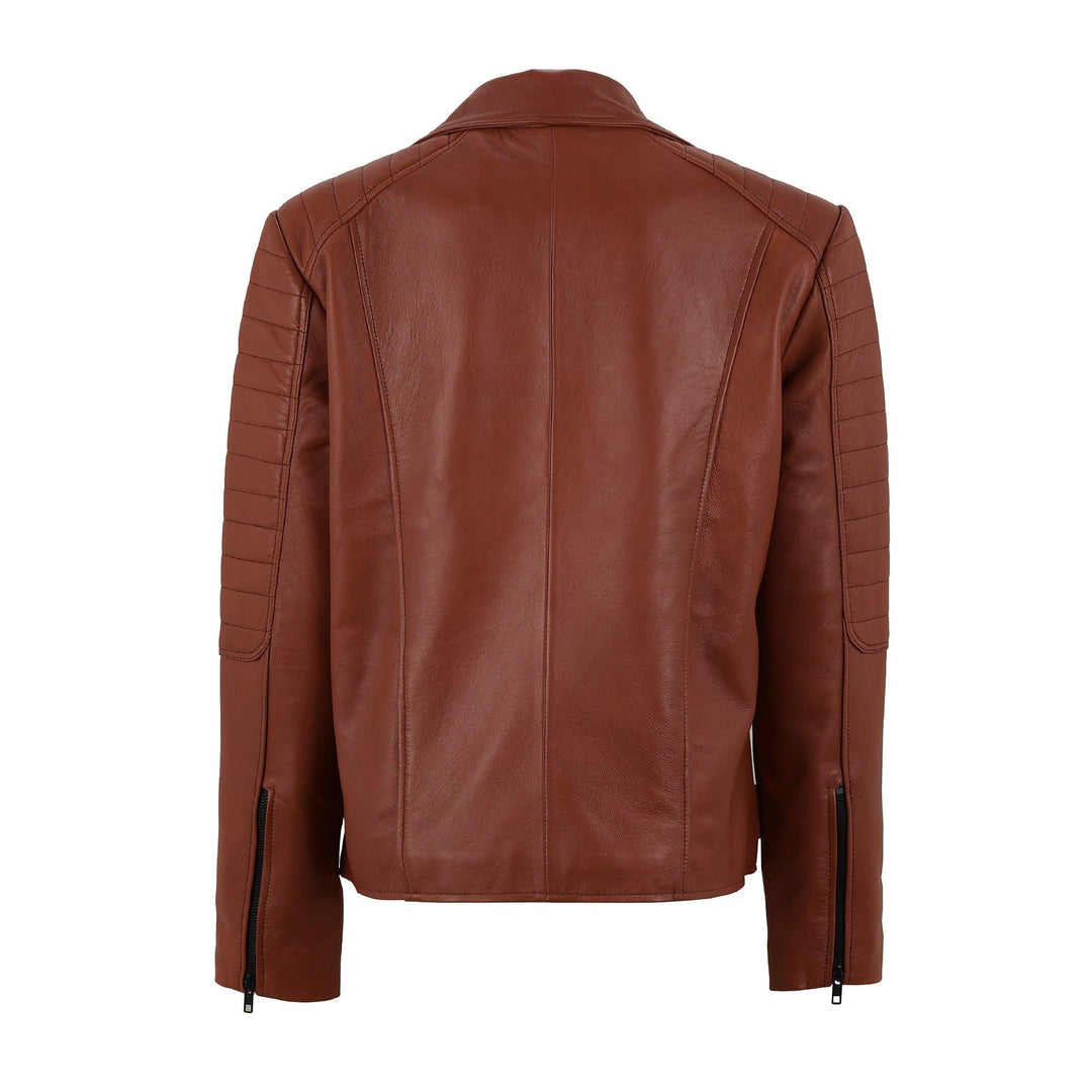 Taylor S Brown Leather Biker Jacket | Leather Jackets AU Primeleathershop