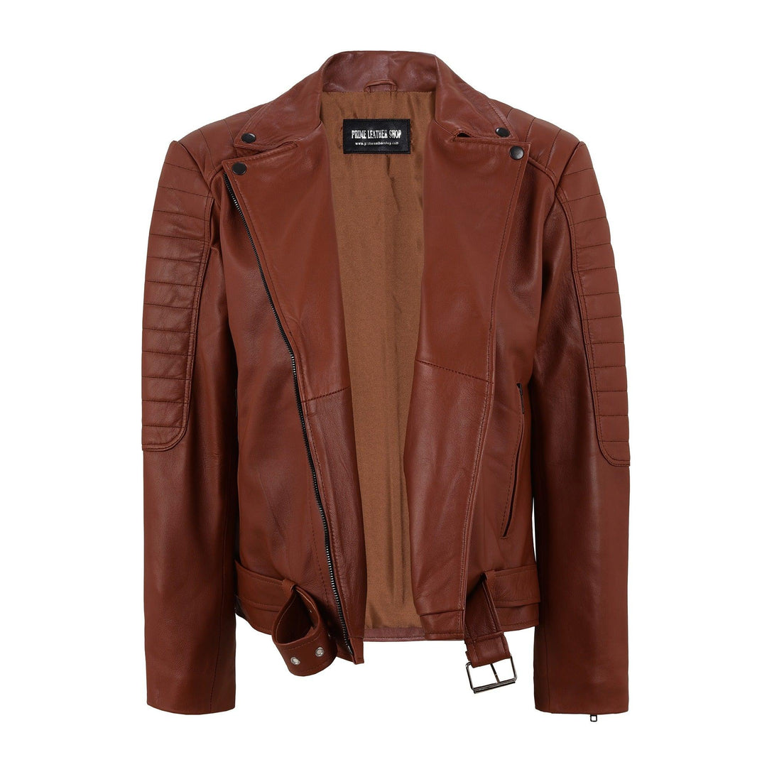 Taylor S Brown Leather Biker Jacket | Leather Jackets AU Primeleathershop