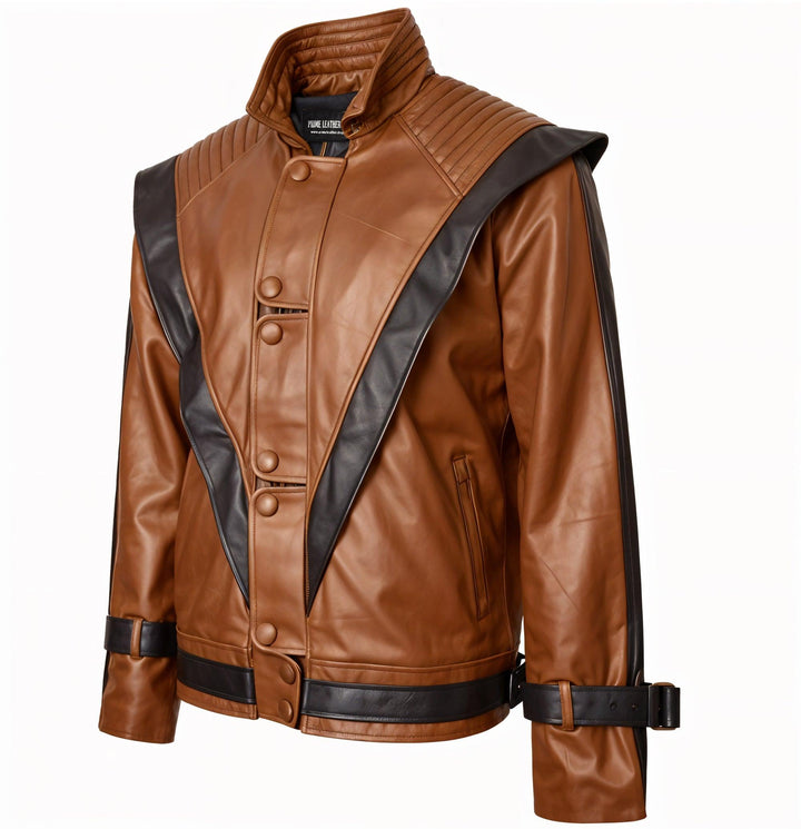 Tayson Brown Bomber Leather Jacket | Leather Jackets AU Primeleathershop