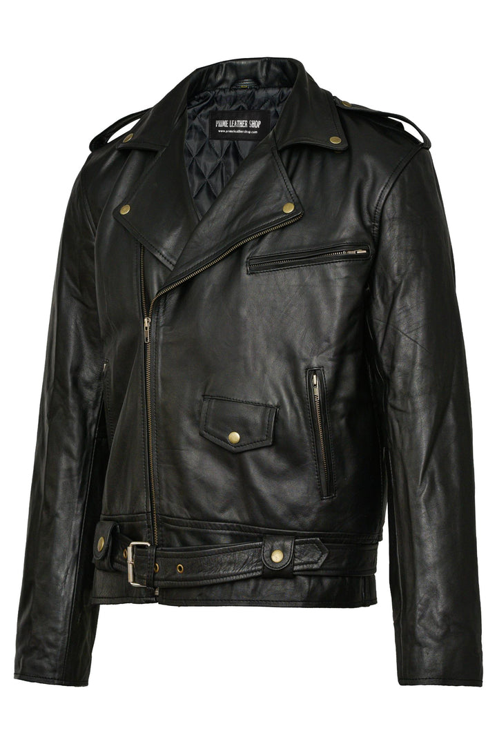 Terminator Biker Leather Jacket | Leather Jackets AU Primeleathershop
