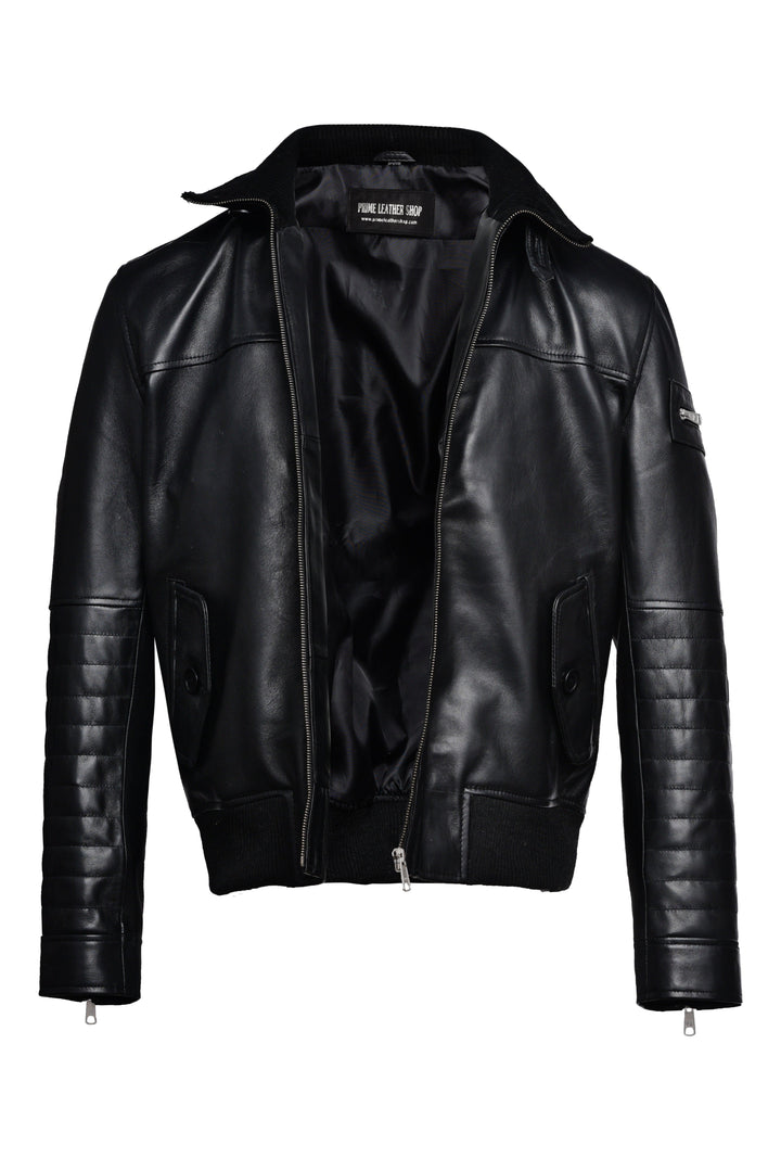 Titan Forge Bomber Leather Jacket | Leather Jackets AU Primeleathershop