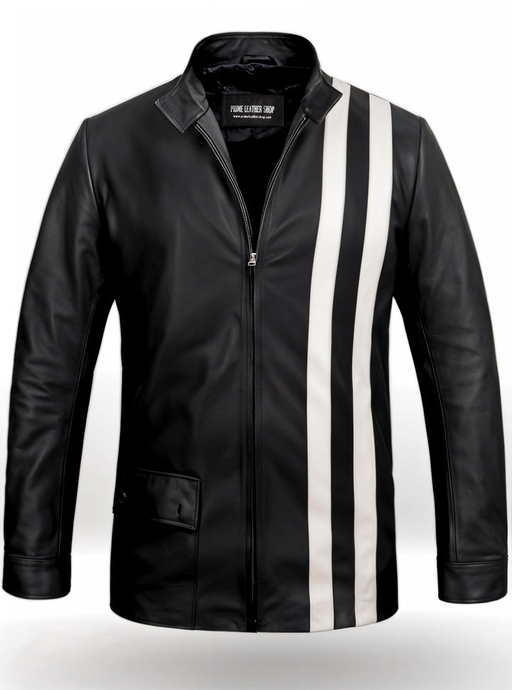 Tommy Varsity Leather Coat | Leather Jackets AU Primeleathershop