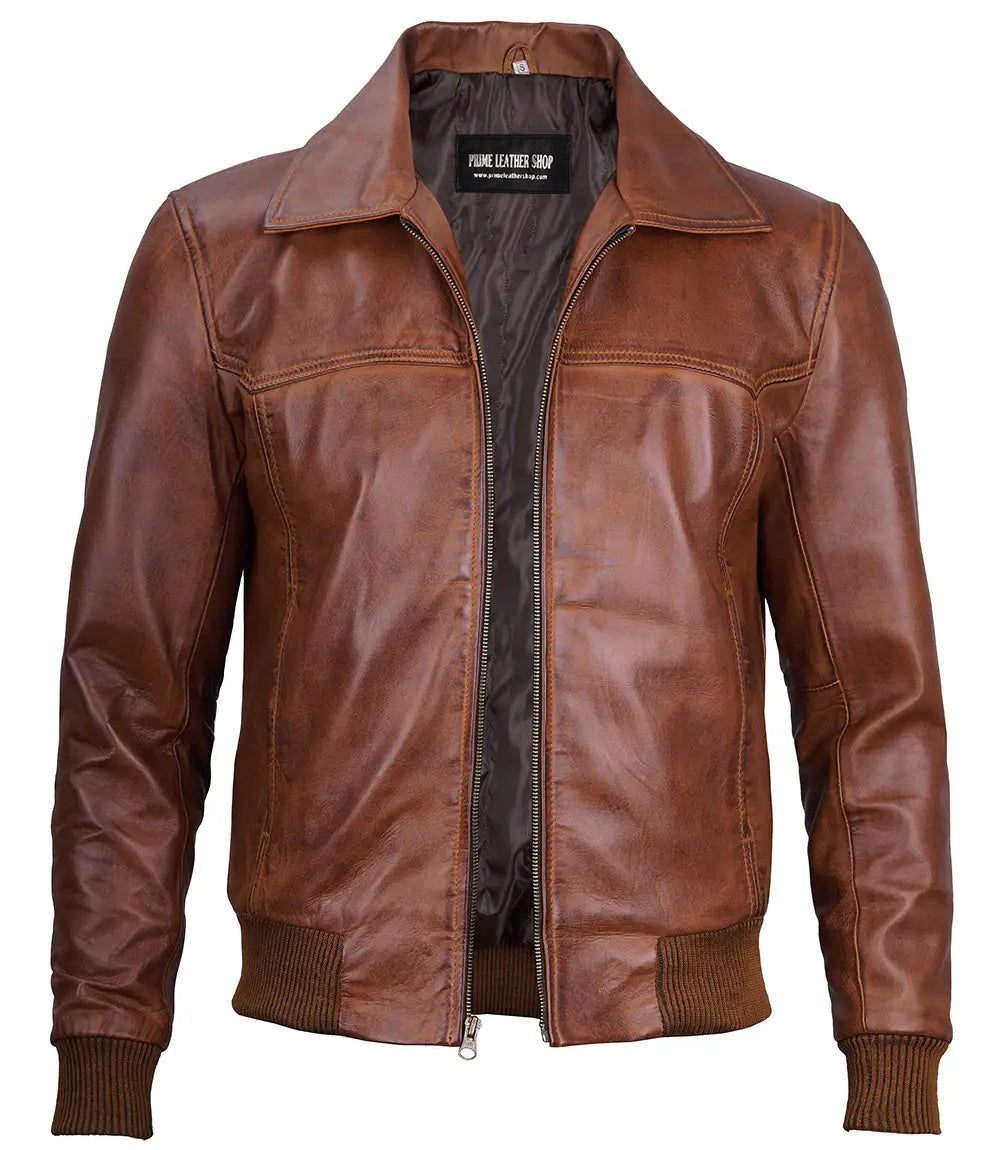 Vintage Brown Biker Leather Jacket | Leather Jackets AU Primeleathershop