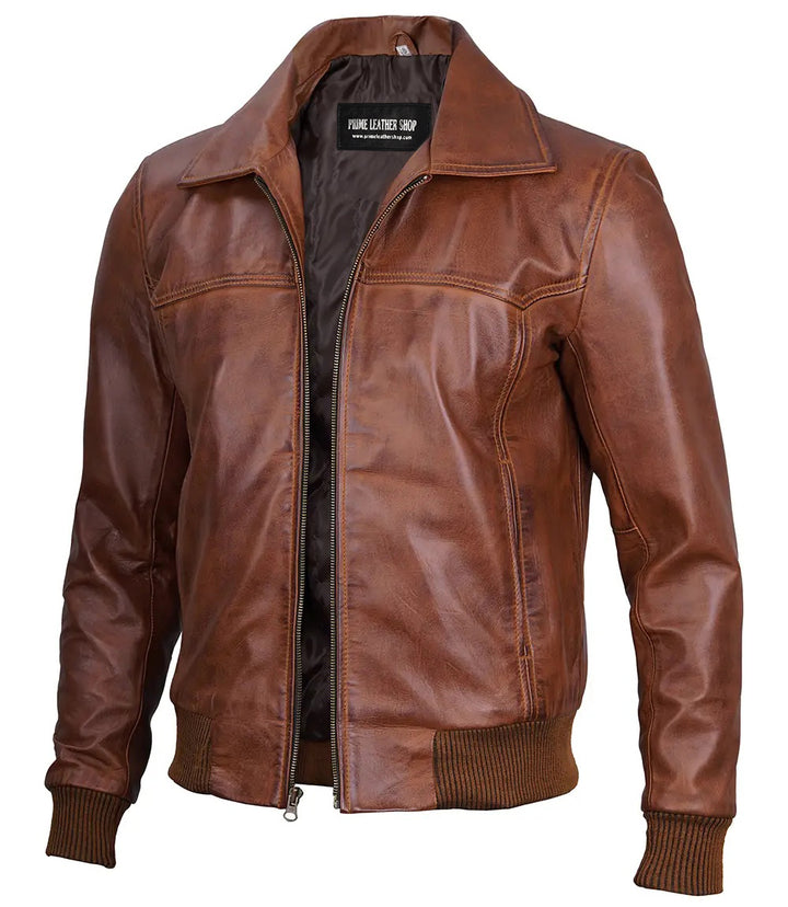 Vintage Brown Biker Leather Jacket | Leather Jackets AU Primeleathershop