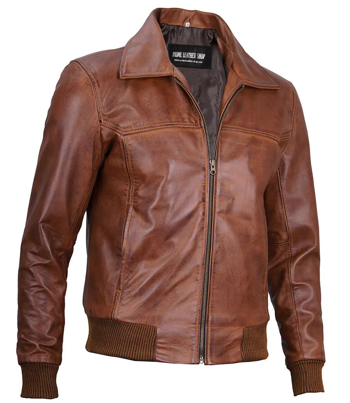 Vintage Brown Biker Leather Jacket | Leather Jackets AU Primeleathershop