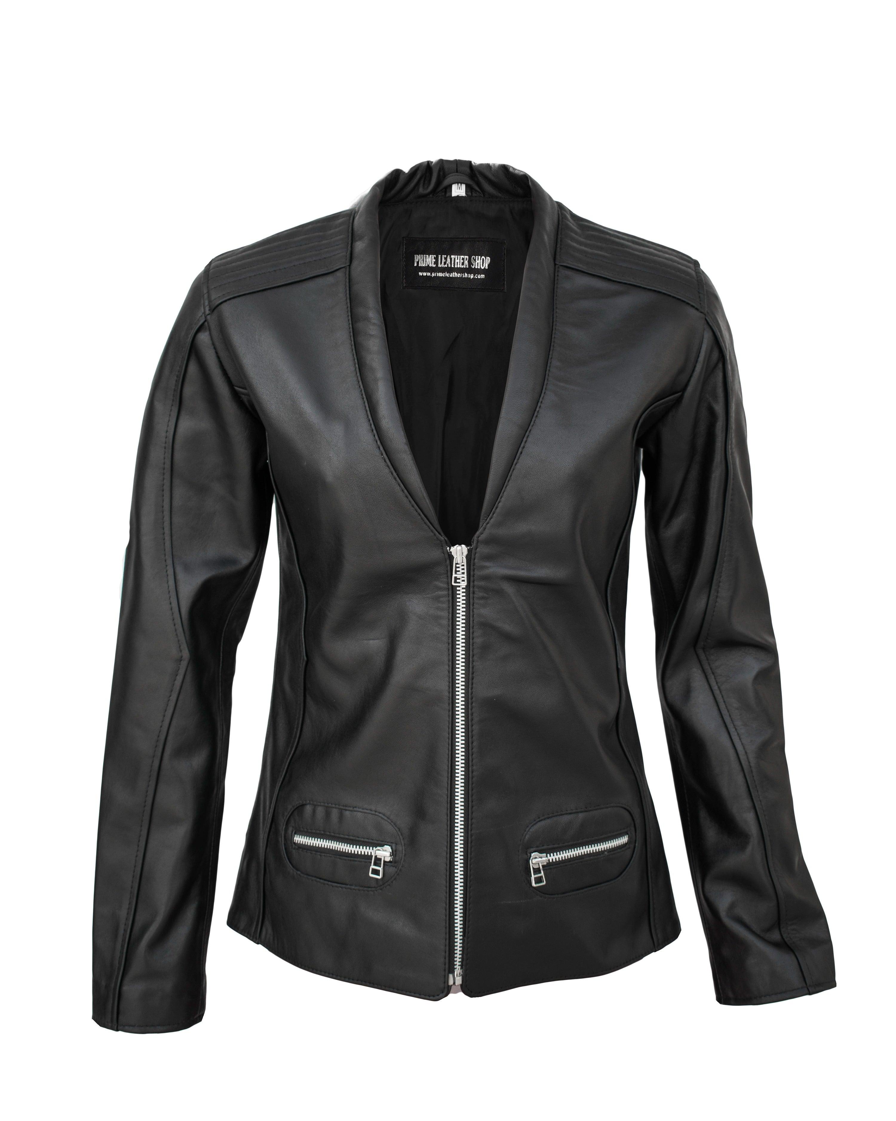 Women’s Black Genuine Leather Coat