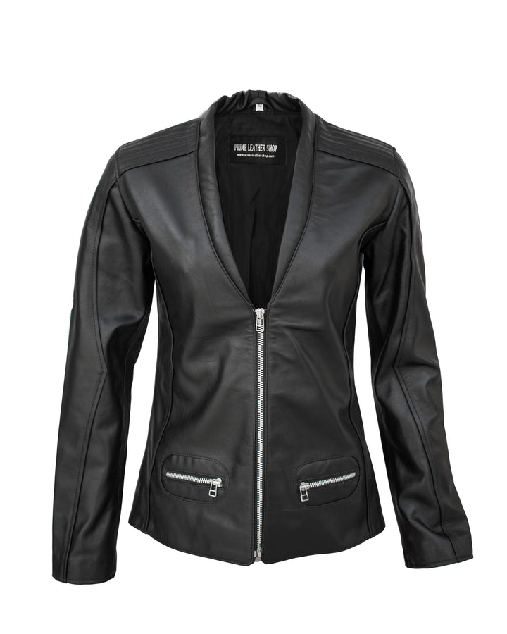 Women’s Black Genuine Leather Coat | Leather Jackets AU Primeleathershop