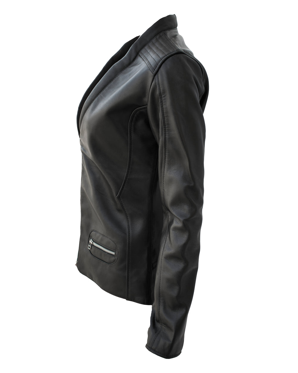 Women’s Black Genuine Leather Coat | Leather Jackets AU Primeleathershop