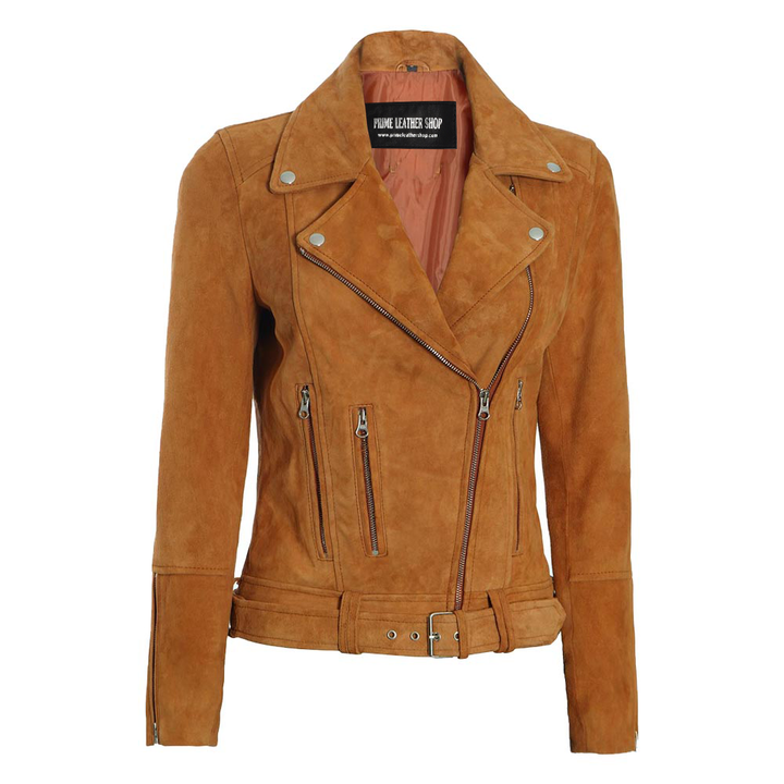 Womens Biker Fringe Suede Jacket AU | Leather Jackets AU Primeleathershop